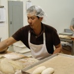 Phoung Hoang Bui gives tips on rolling the dough for our Pane Francese.